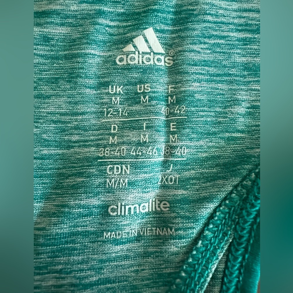 Adidas Teal Racerback Workout Tank - Picture 3 of 4